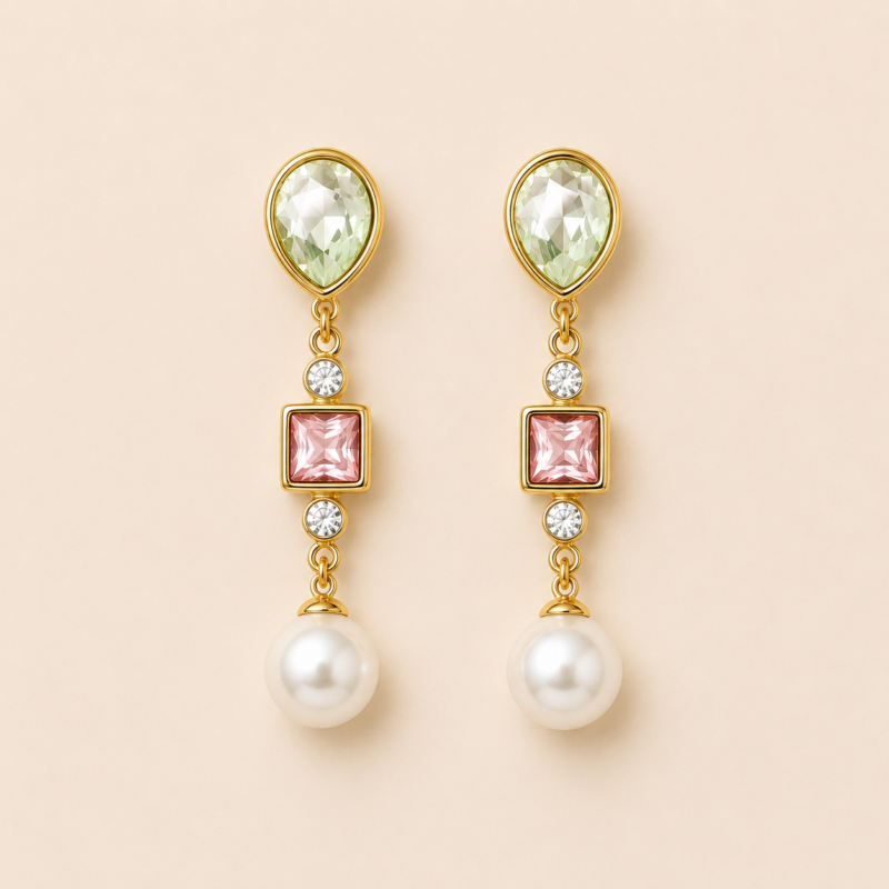 Celeste Pearl Tear Drop Earrings