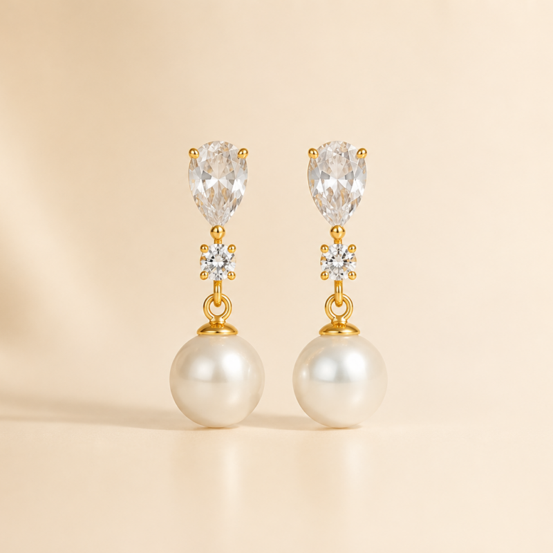 Pearl Radiance Drop Earrings